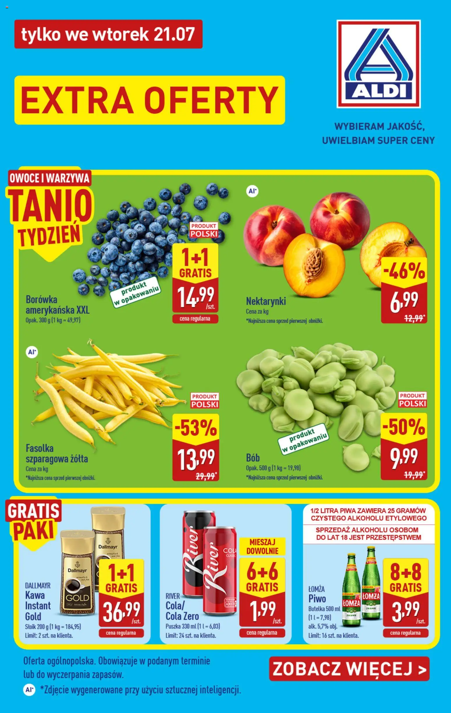 Pogląd gazetki "Aldi gazetka - Extra oferta" ze sklepu Aldi ważnej od 21.07.2026