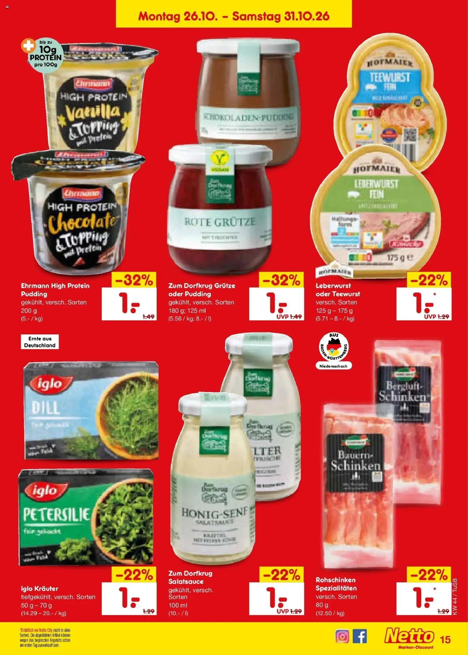 Vorschau von dem Prospekt des Geschäftes Netto Marken-Discount, gültig ab dem 26.10.2026