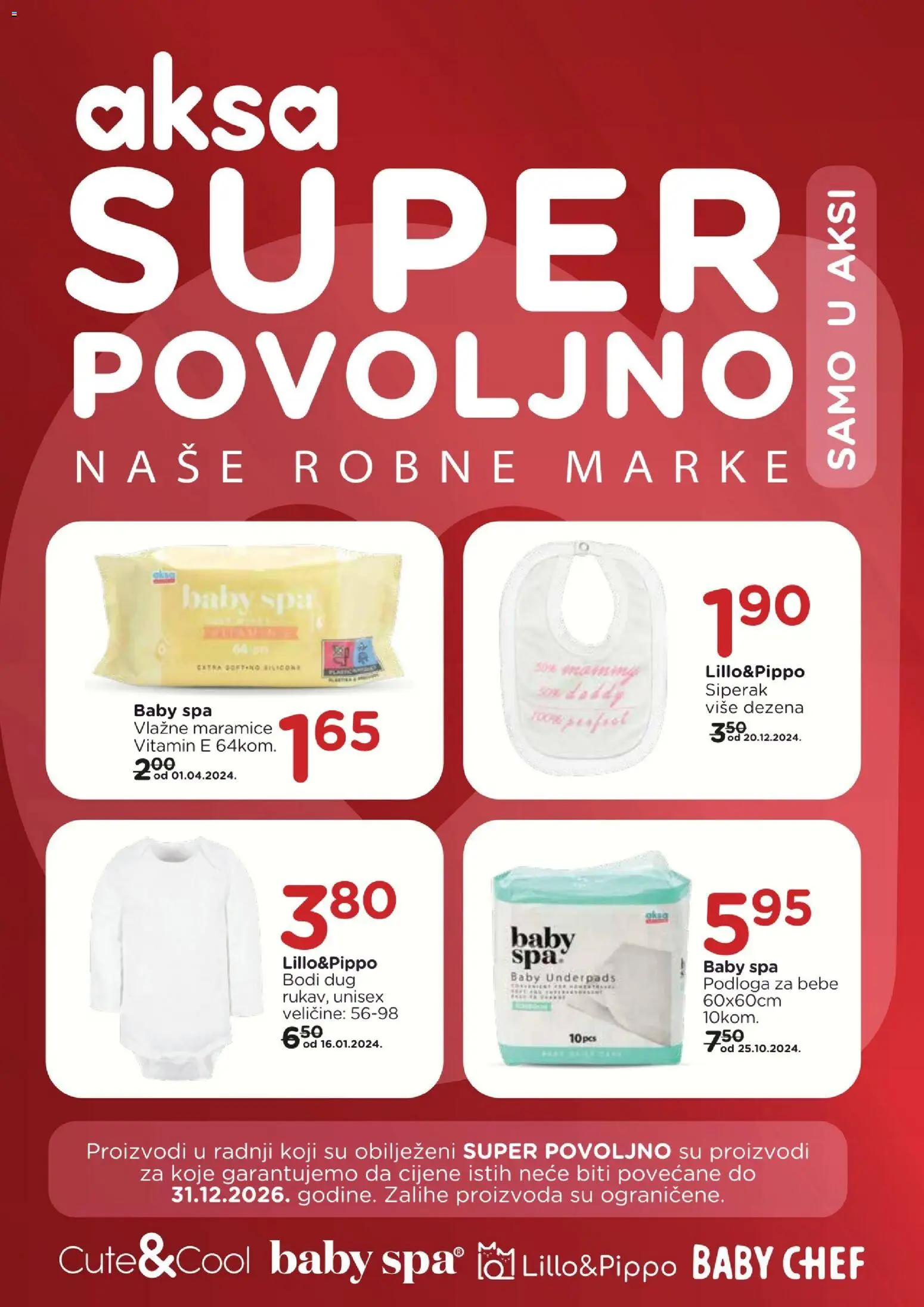 Pregled letka AKSA Super povoljno trgovine AKSA vrijedi od 14.09.2026