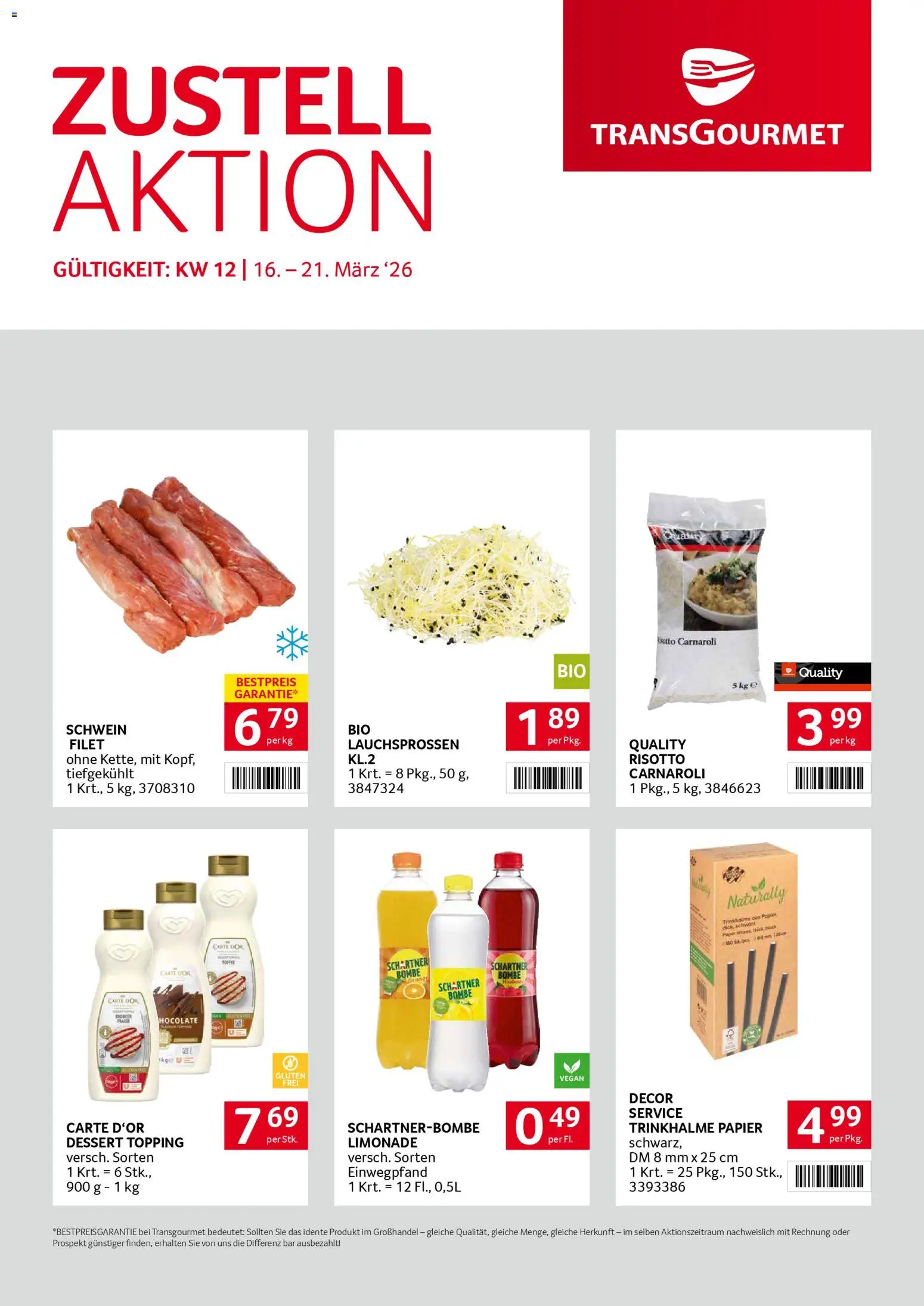 Vorschau der Angebote: Transgourmet Transgourmet Zustellaktion gültig ab 16.03.2026