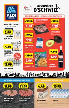 Vorschau des Merkblatts Aldi aktionen vom Shop Aldi gültig von 22.10.2026 bis 28.10.2026