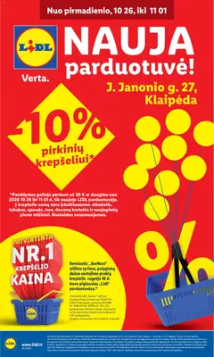 LIDL parduotuvės leidinio LIDL leidinys galiojančio nuo 2026.10.26 peržiūra