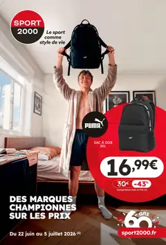Prévisualisation de Sport 2000 catalogue du magasin Sport 2000 formulaire valide 22/06/2026