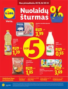 LIDL parduotuvės leidinio LIDL leidinys - Nuolaidų šturmas galiojančio nuo 2026.05.18 peržiūra