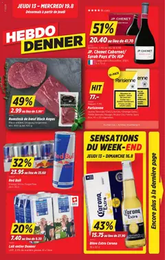 Vorschau des Merkblatts Denner aktionen FR vom Shop Denner gültig von 13.08.2026 bis 19.08.2026