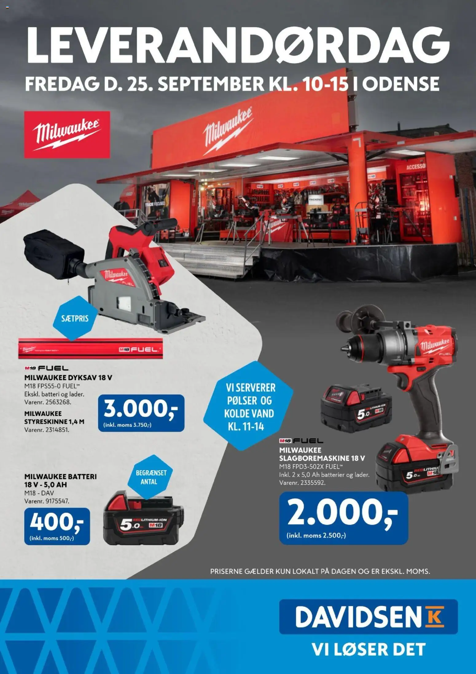 Eksempel på tilbudsavis Davidsen - Milwaukee Truck Odense fra butik Davidsen gyldig fra 25/09/2026