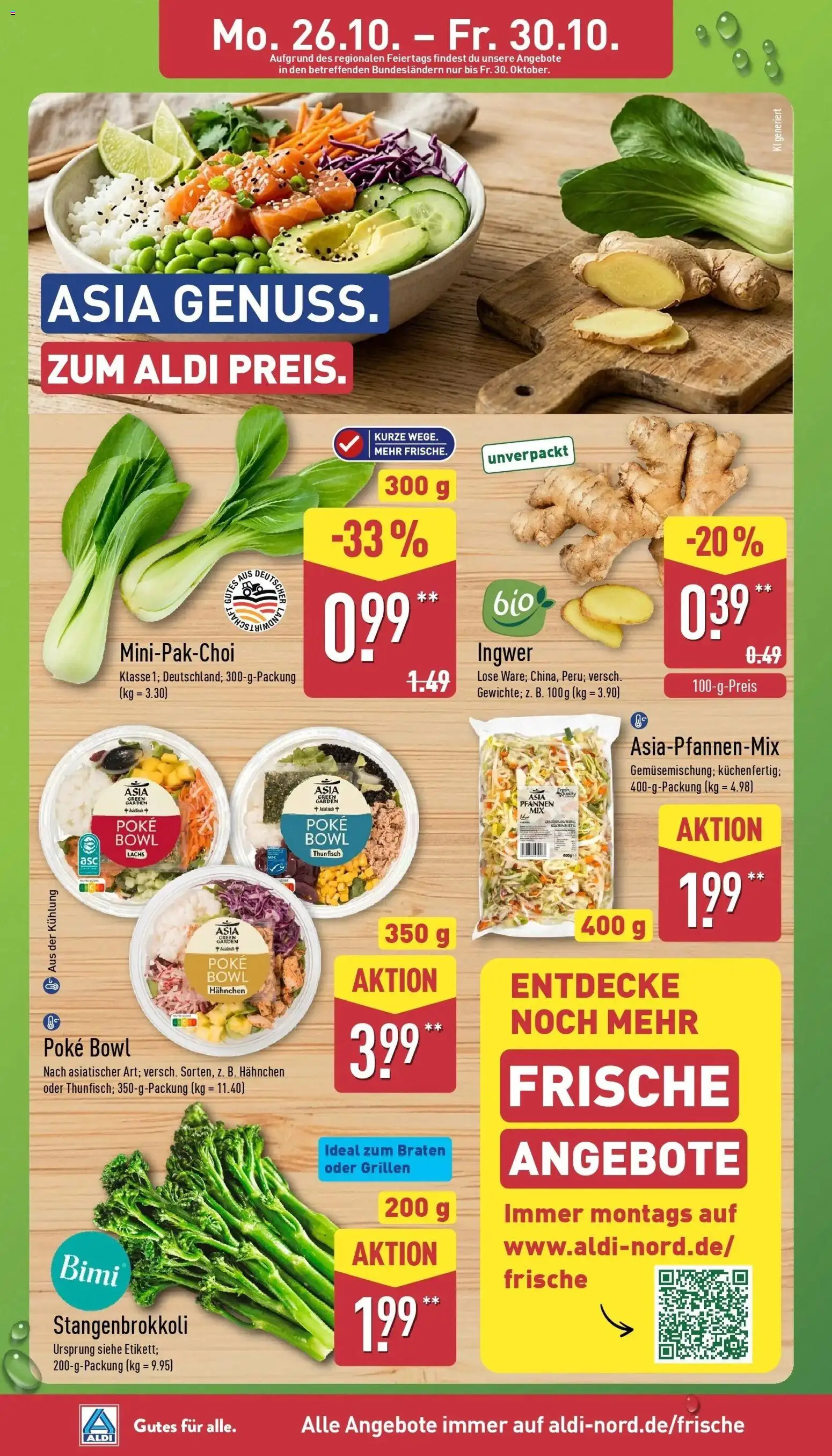 Vorschau von dem Prospekt des Geschäftes Aldi, gültig ab dem 26.10.2026