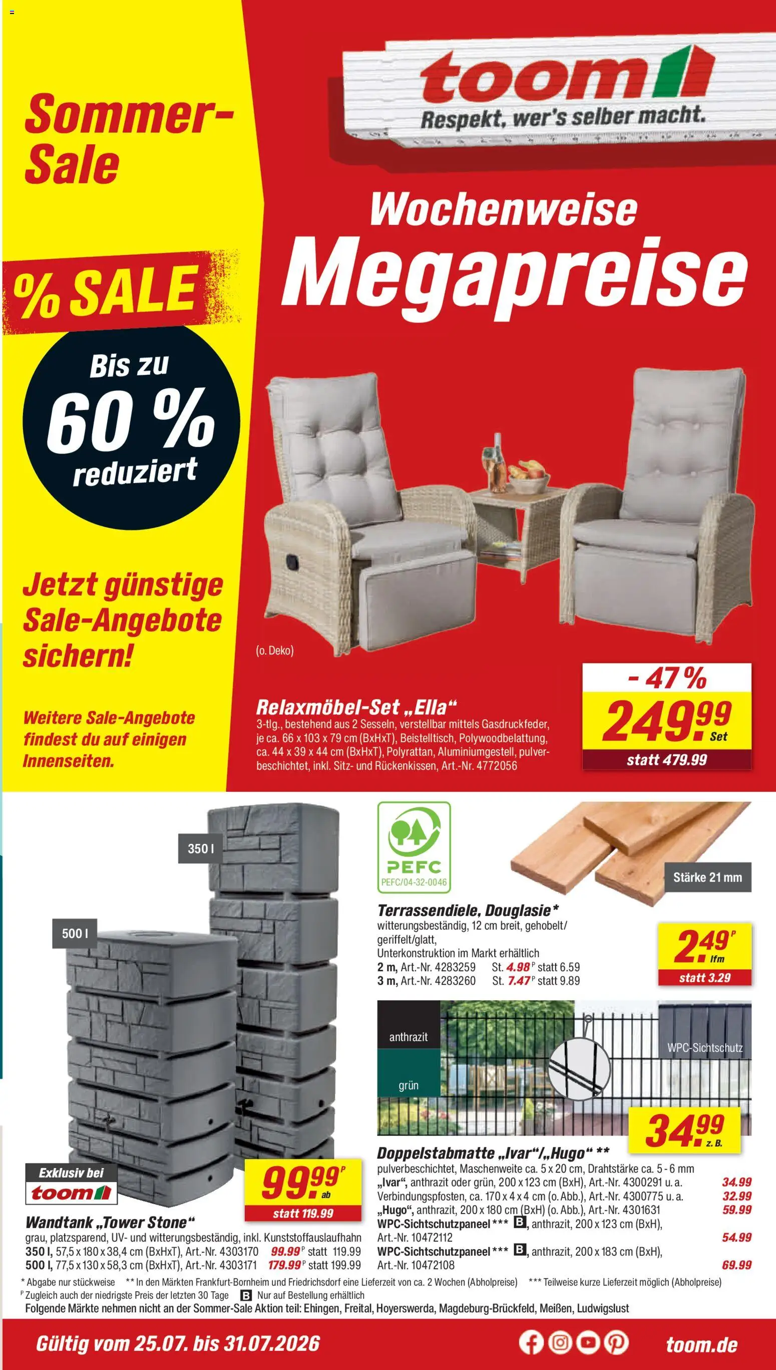 Vorschau von dem Prospekt des Geschäftes Toom Baumarkt, gültig ab dem 25.07.2026
