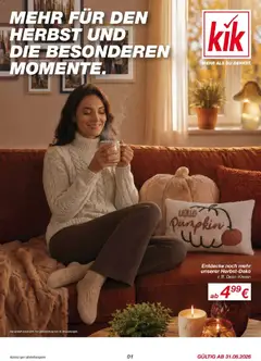 Vorschau der Angebote: Tchibo Eduscho KiK: Mehr für den Herbst und die besonderen Momente gültig ab 28.08.2026