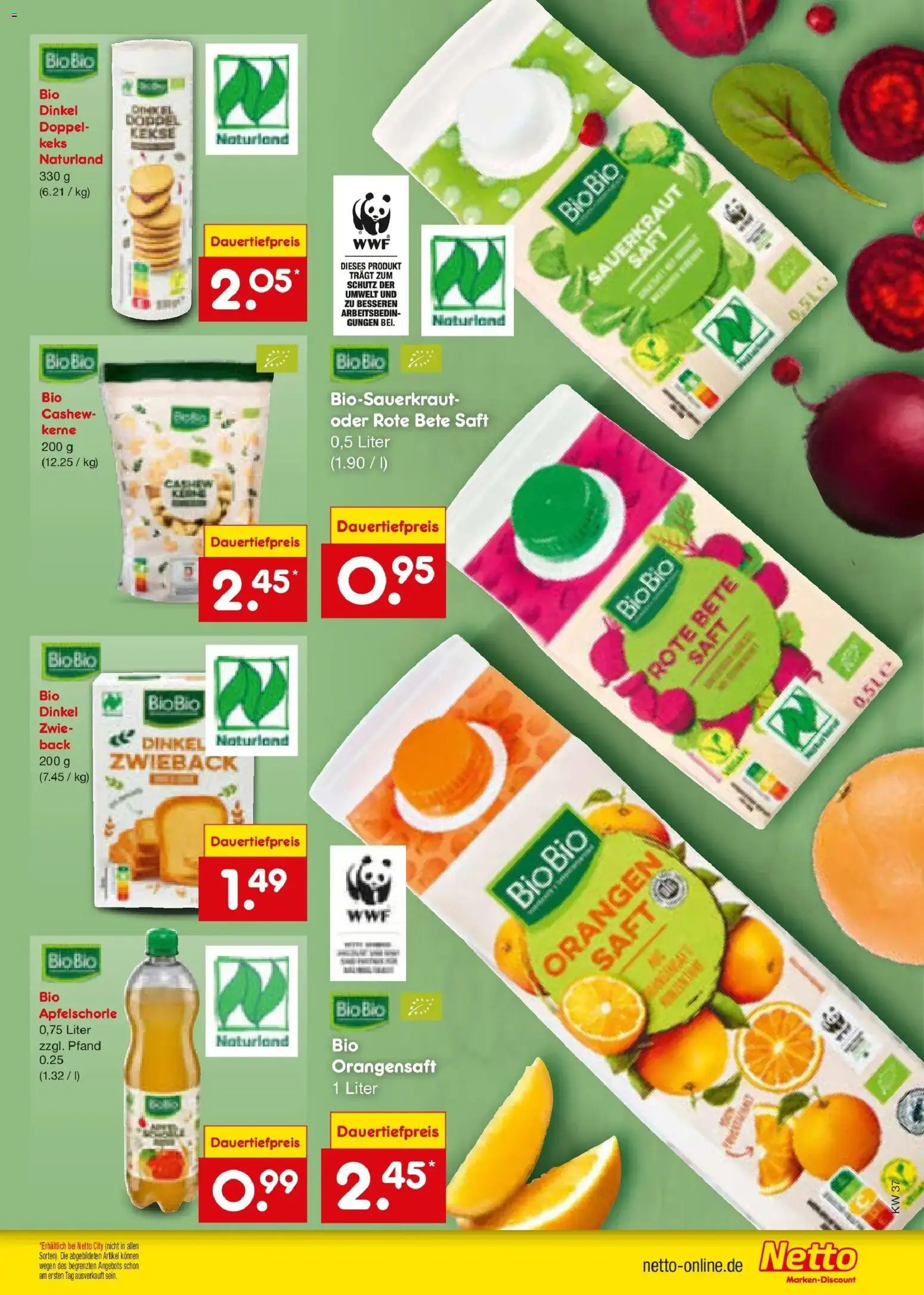 Vorschau von dem Prospekt des Geschäftes Netto Marken-Discount, gültig ab dem 07.09.2026 - Cashew, Orangensaft, Saft, Orangen
