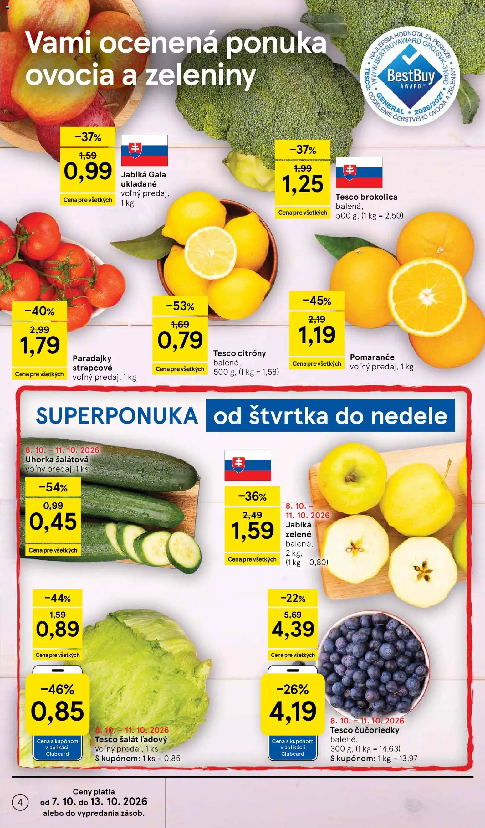 Náhľad Tesco letáku platného od 07.10.2026