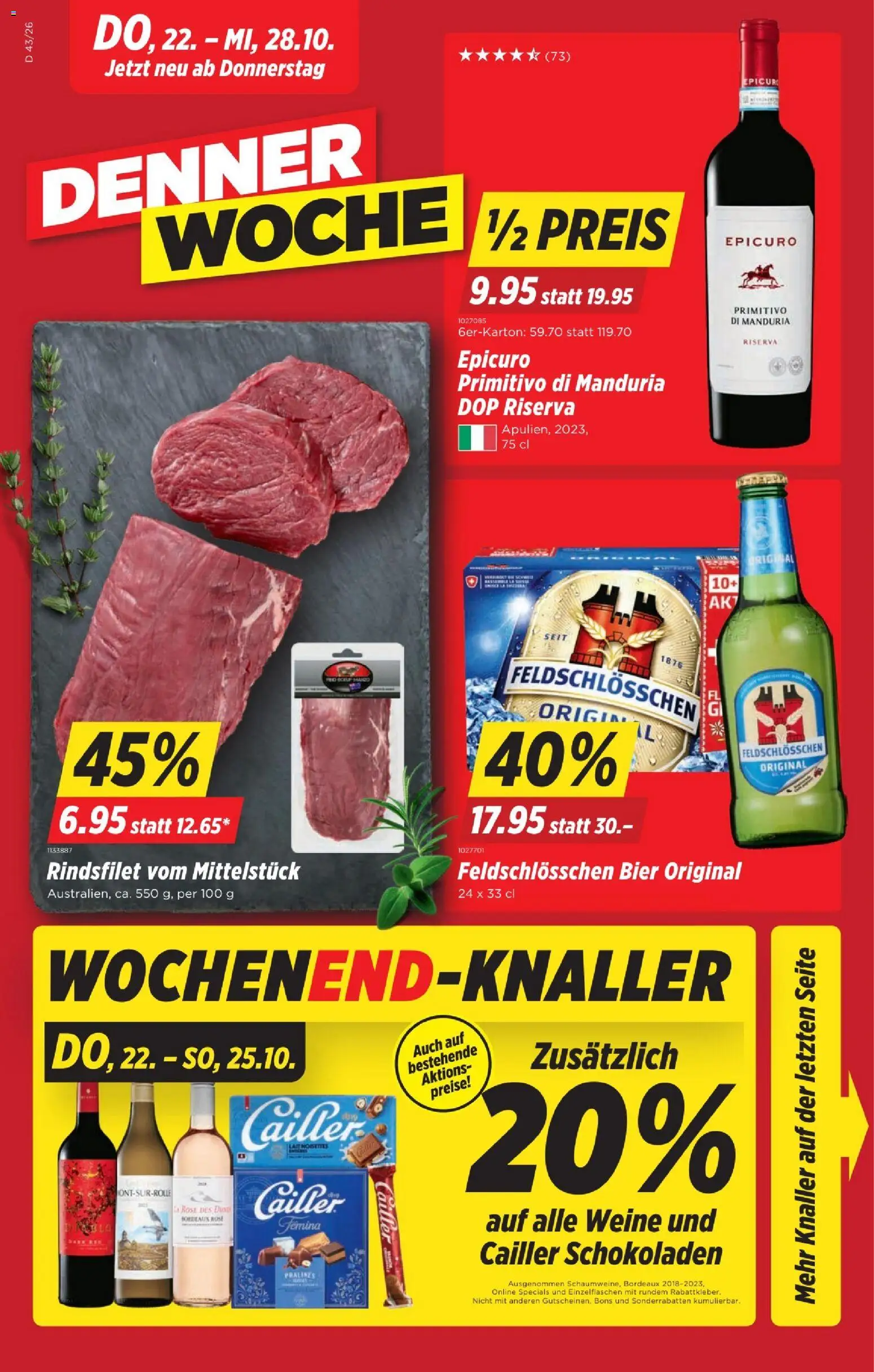 Vorschau des Merkblatts Denner aktionen vom Shop Denner gültig von 22.10.2026 bis 28.10.2026 - Bier