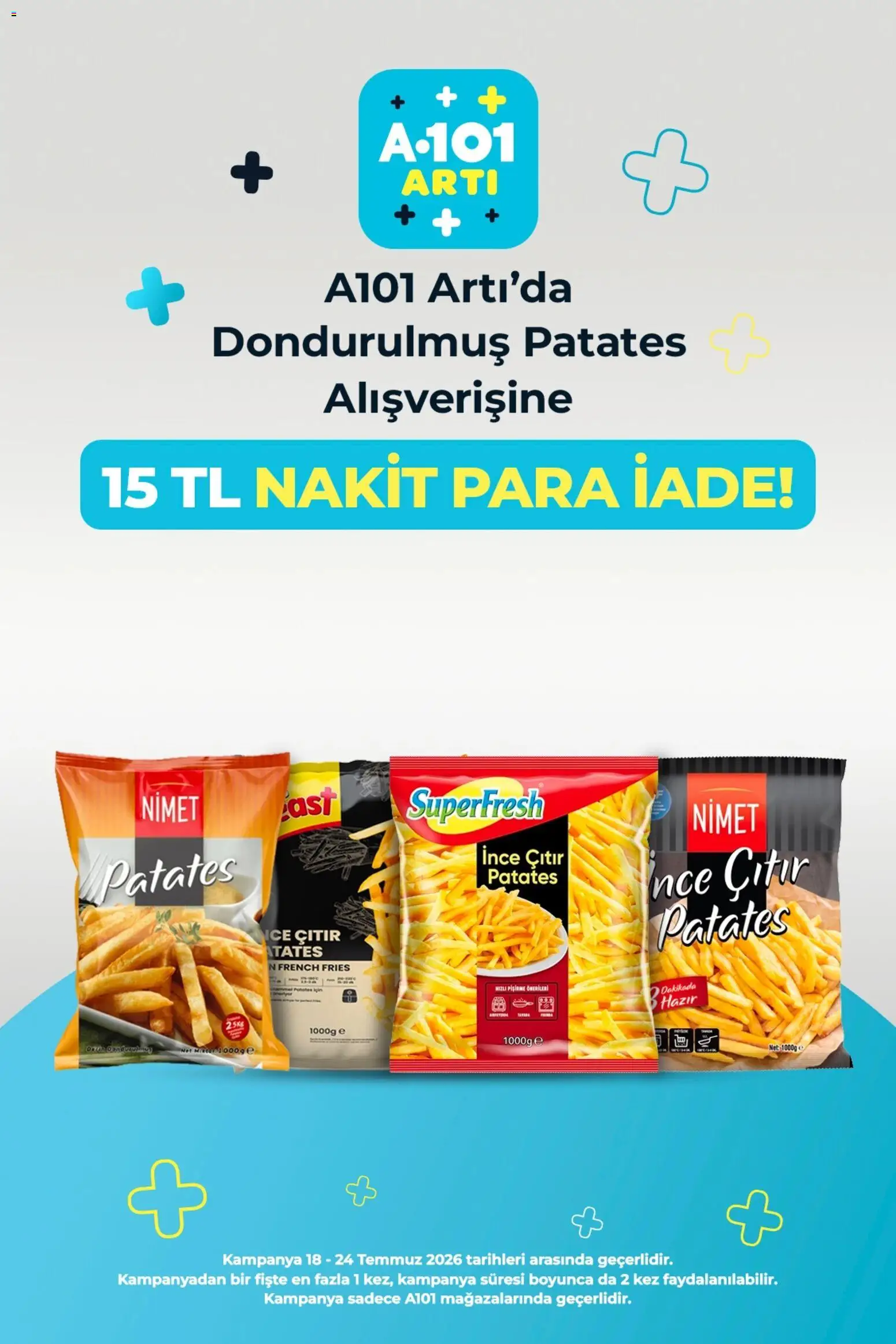 A101 A101 - Arti 18.07.2026 - Broşürünün önizlemesi - Patates