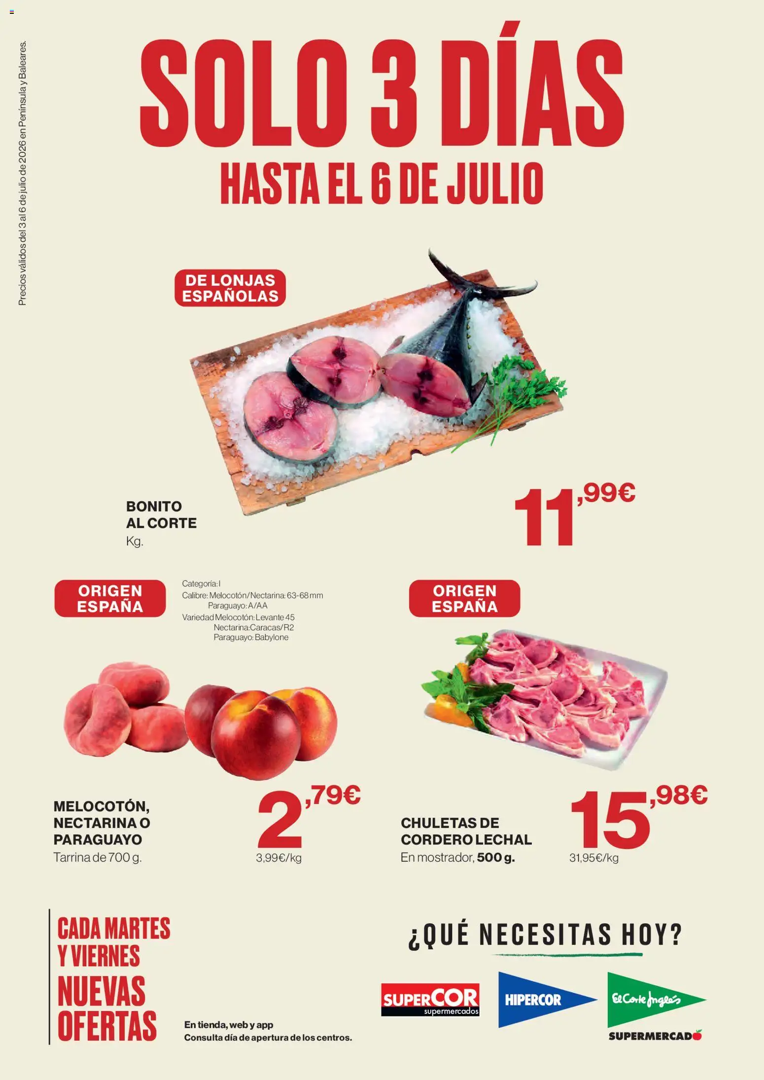 Vista previa del folleto de la tienda Hipercor válido desde el 03/07/2026 - Cordero