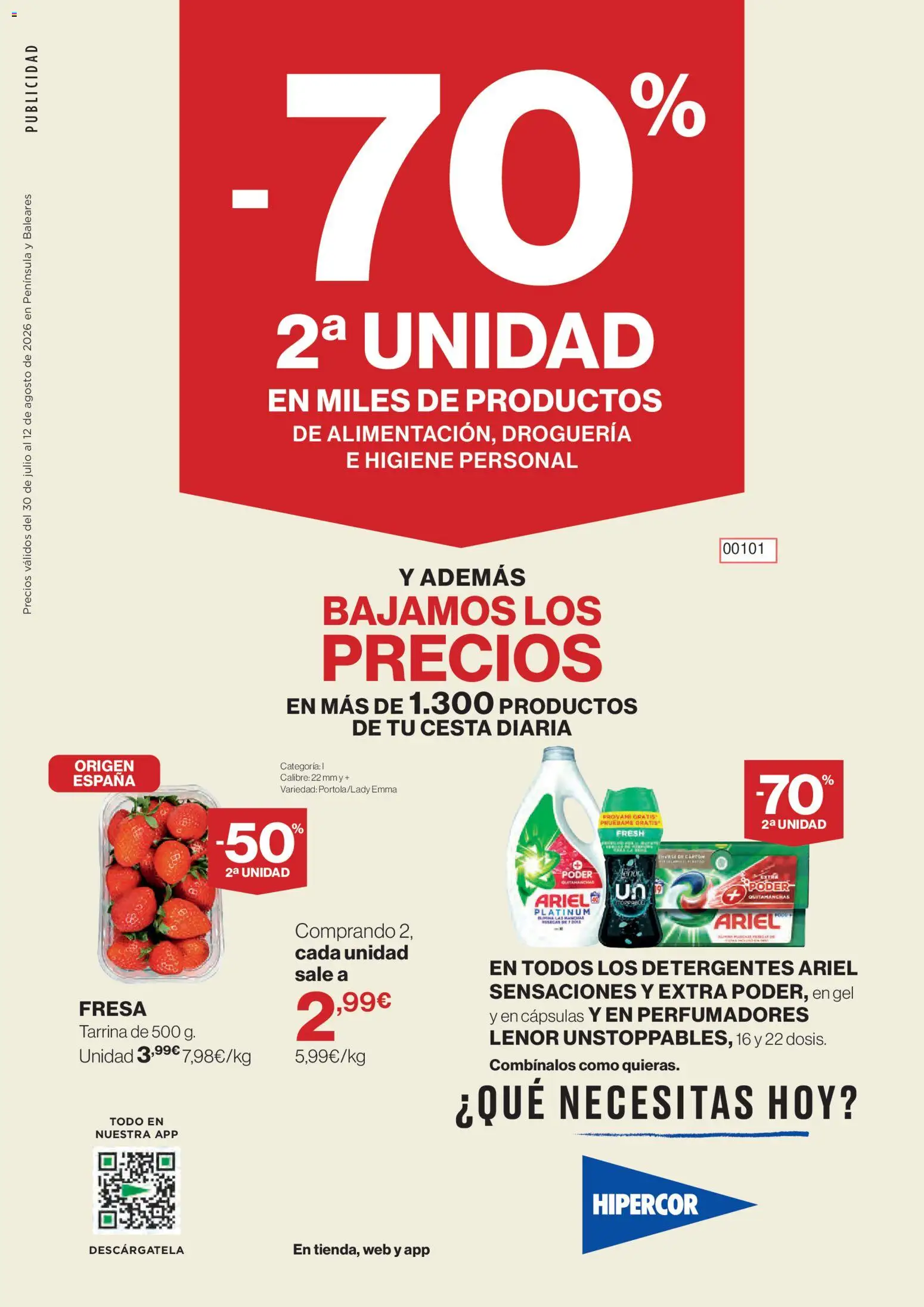 Vista previa del folleto de la tienda Hipercor válido desde el 30/07/2026 - Cesta, Cápsulas, Quitamanchas