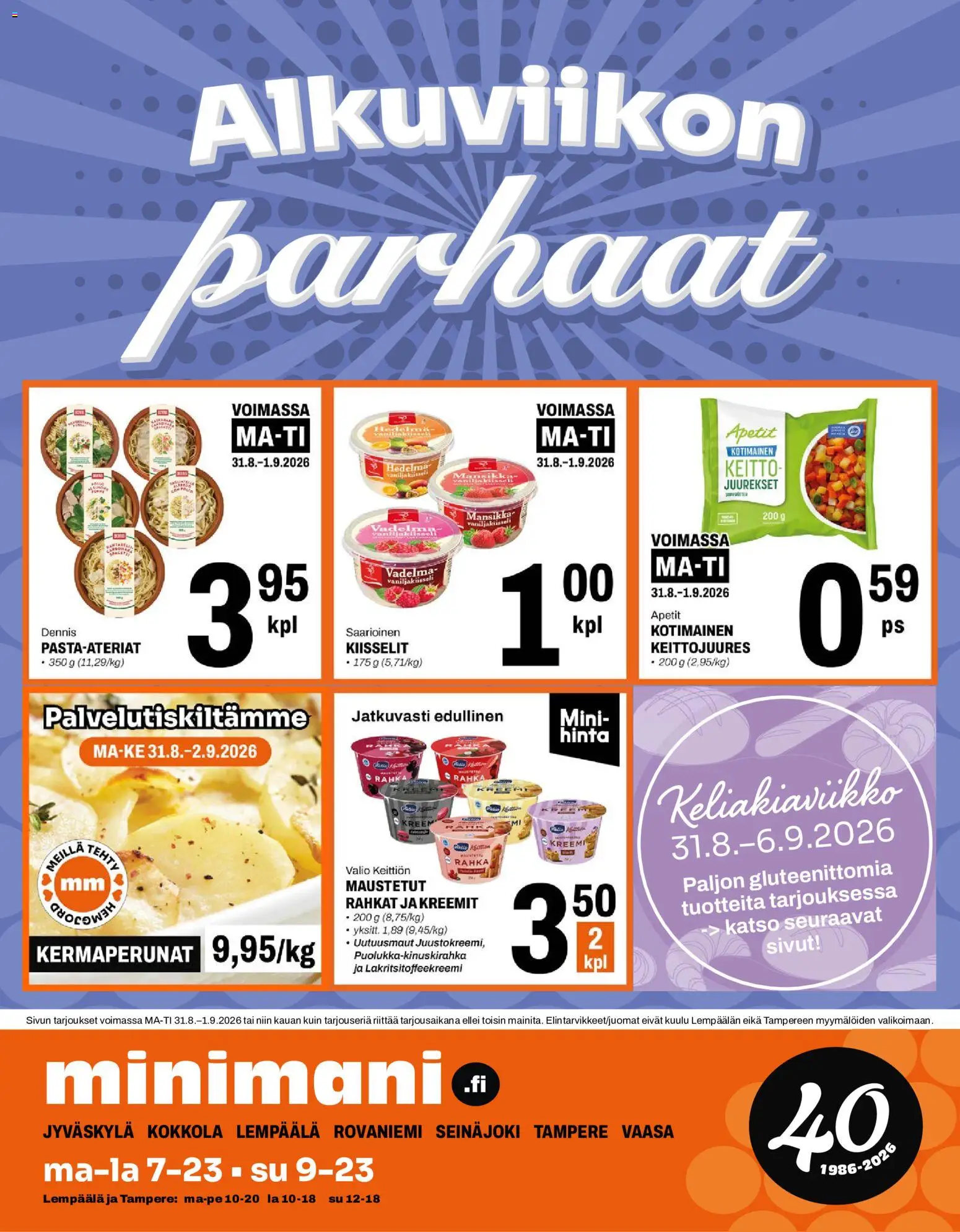 Kaupan Minimani Minimani tarjoukset esikatselu, voimassa 31/08/2026