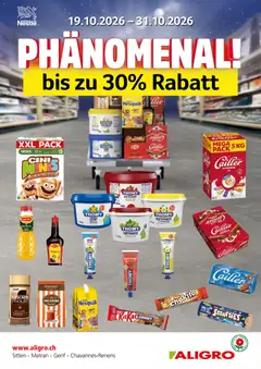 Vorschau des Merkblatts Aligro aktionen Nestlé Chavannes, Matran, Genf, Sitten vom Shop Aligro gültig von 19.10.2026 bis 31.10.2026