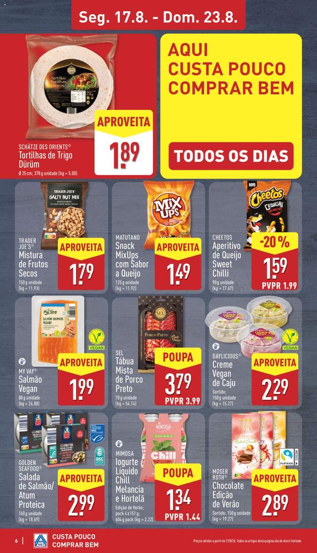 Novo folheto Aldi a partir de 17/08