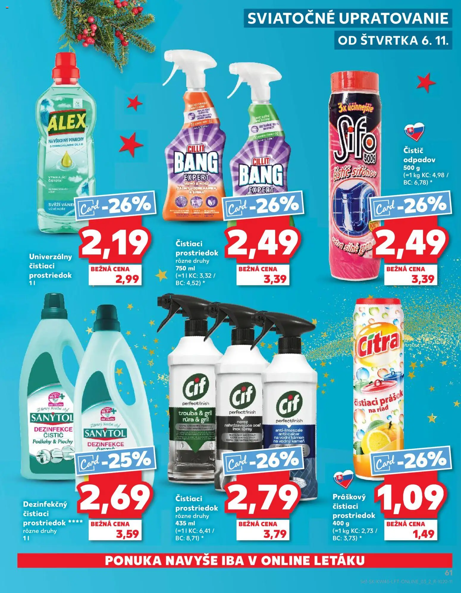 Náhľad Kaufland letáku platného od 06.11.2025 - Gril, Rúra, Sanytol, Cif, Čistiaci prostriedok