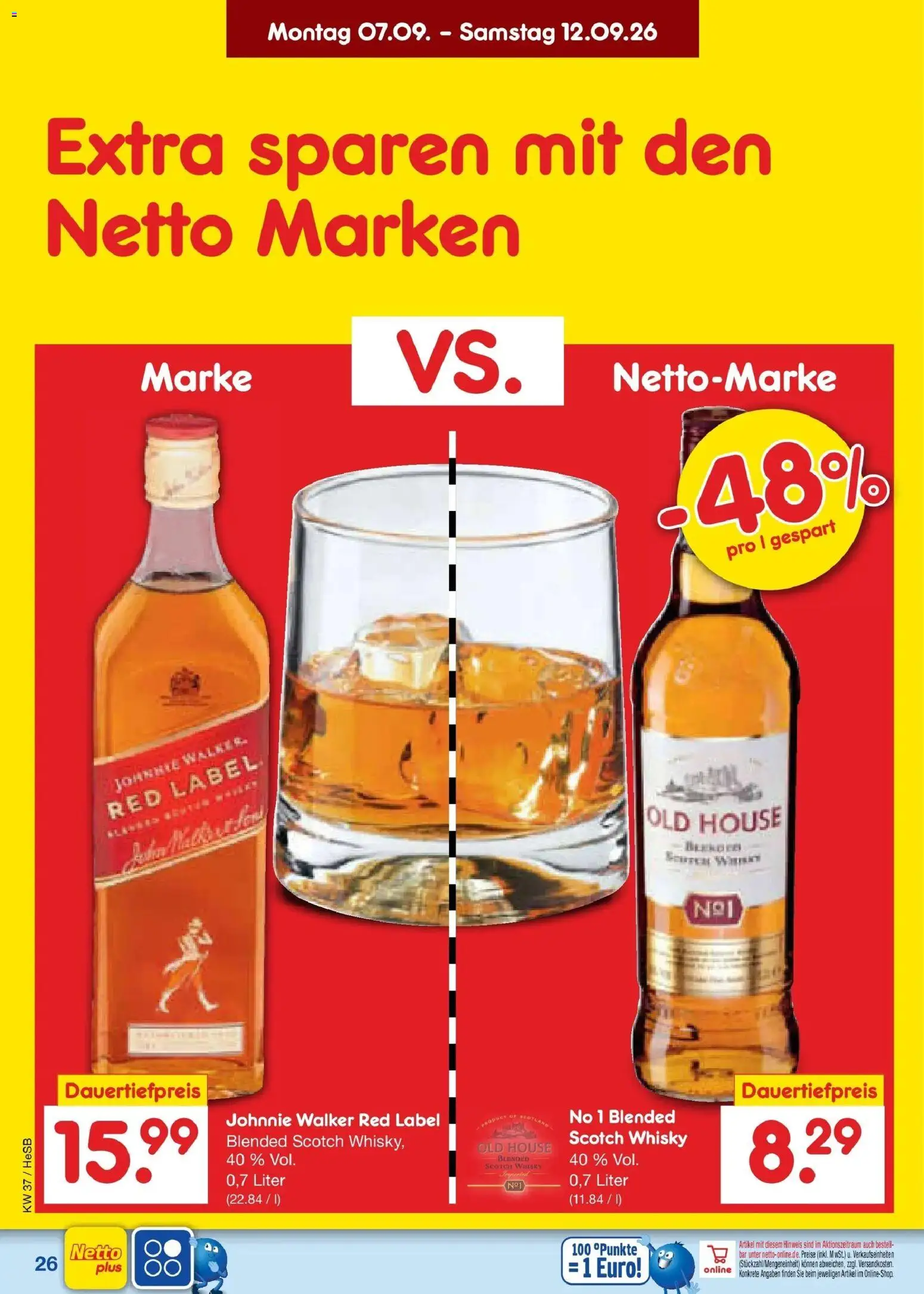 Vorschau von dem Prospekt des Geschäftes Netto Marken-Discount, gültig ab dem 07.09.2026 - Whisky, Johnnie walker
