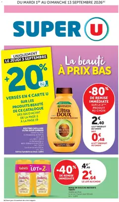 Prévisualisation de Super U - Les prix bas de la semaine du magasin Super U formulaire valide 01/09/2026