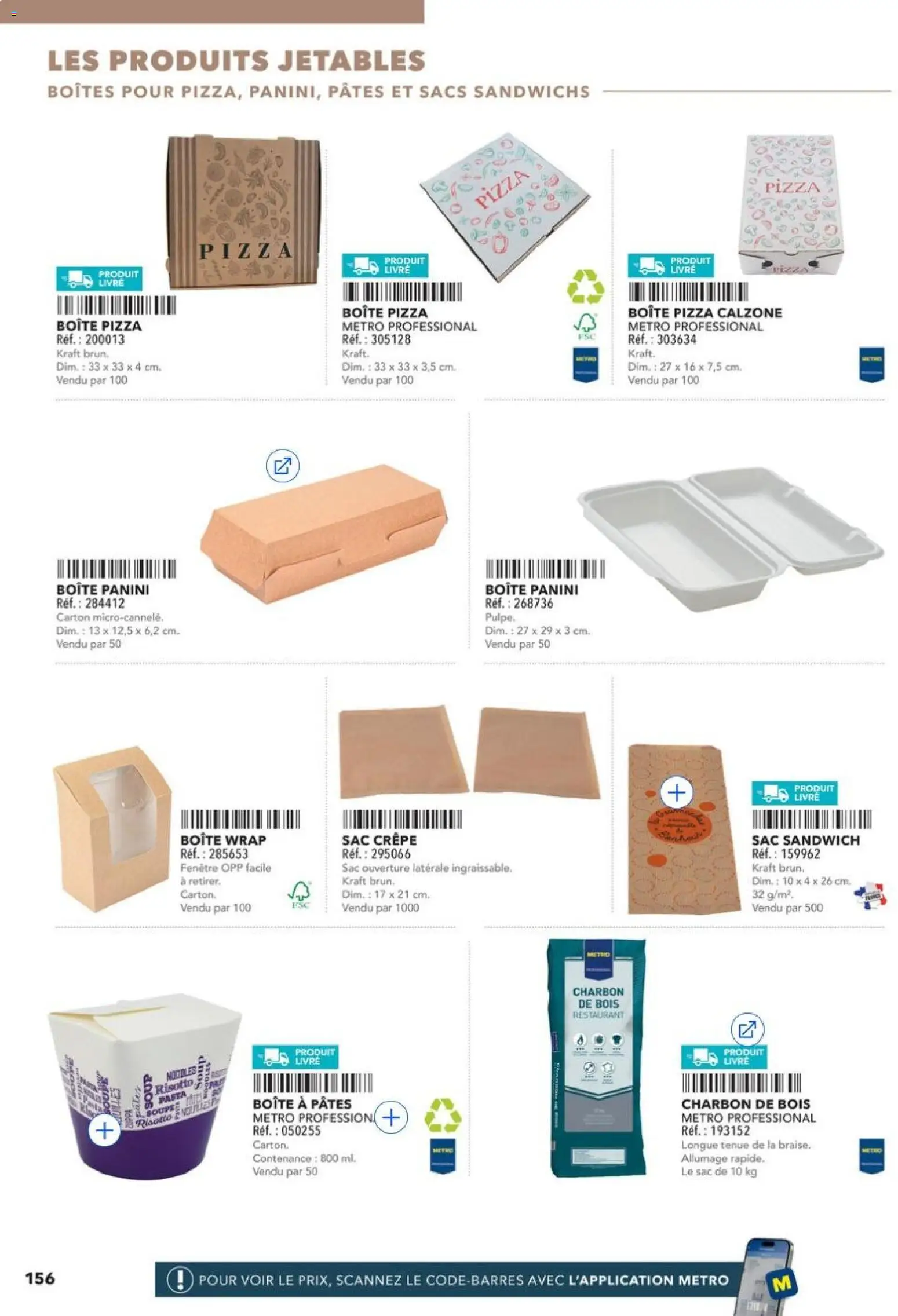 Prévisualisation de METRO - Restauration rapide du magasin METRO formulaire valide 14/04/2026 - Pizza, Sandwich, Livre, Sac, Panini, Pâtes, Wrap, Charbon De Bois