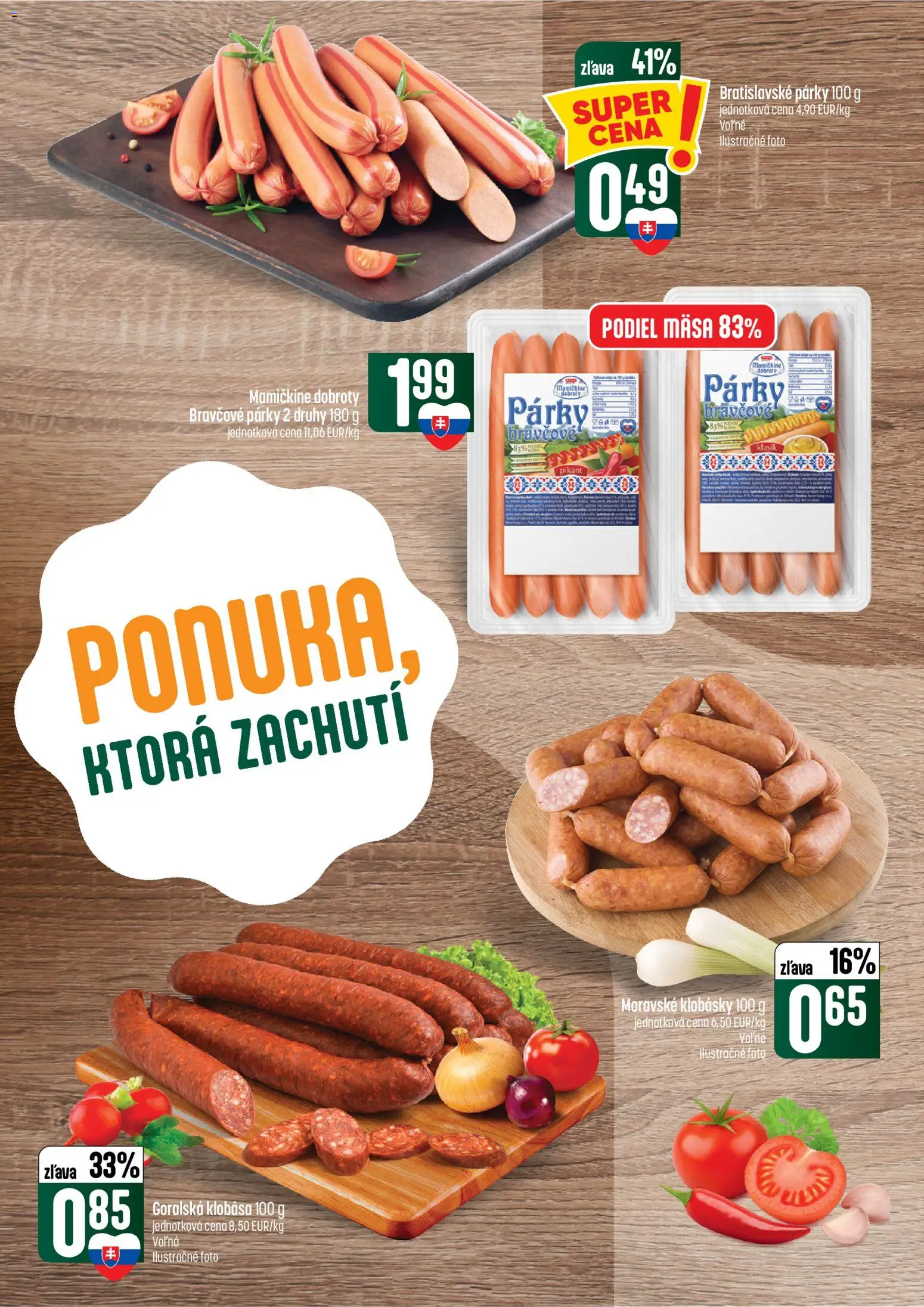Náhľad COOP Jednota letáku platného od 08.10.2026 - Klobása, Párky
