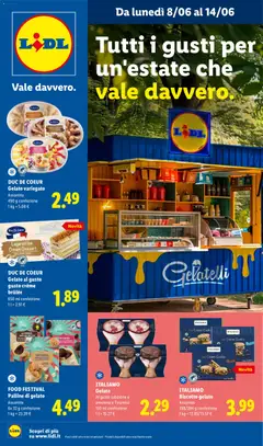 Anteprima dell'opuscolo Lidl volantino Gelato dal negozio Lidl valido da 08/06/2026