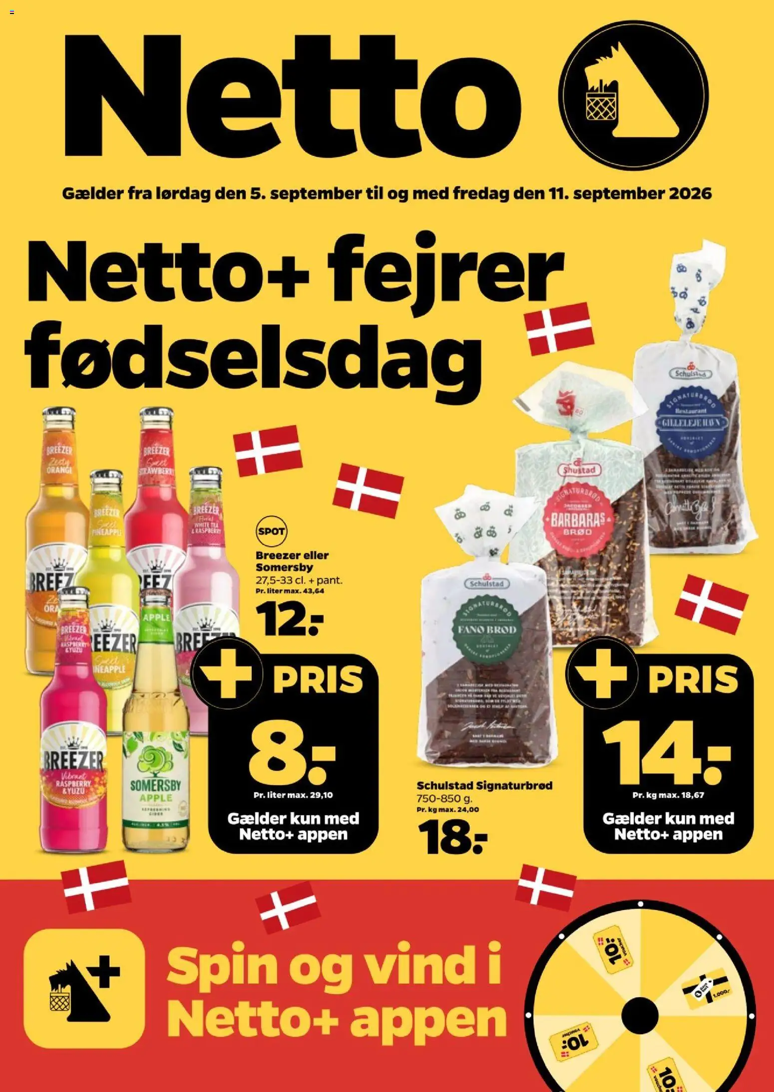 Eksempel på tilbudsavis Netto - Fødselsdag uge 37 fra butik Netto gyldig fra 05/09/2026