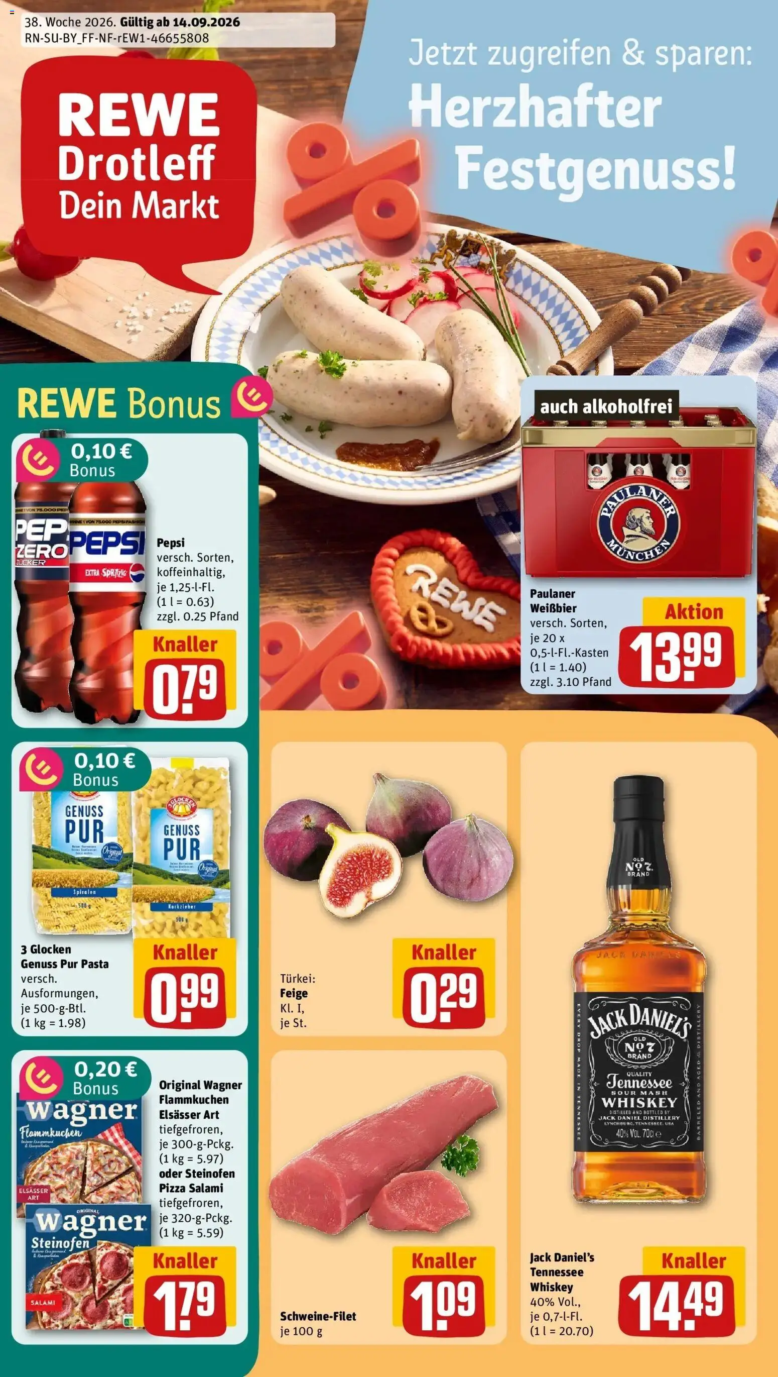 Vorschau von dem Prospekt des Geschäftes Rewe, gültig ab dem 14.09.2026