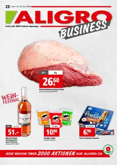 Vorschau des Merkblatts Aligro aktionen Business Schlieren, Gossau SG, Frauenfeld, Rapperswil-Jona, Sargans, Bern vom Shop Aligro gültig von 01.06.2026 bis 06.06.2026