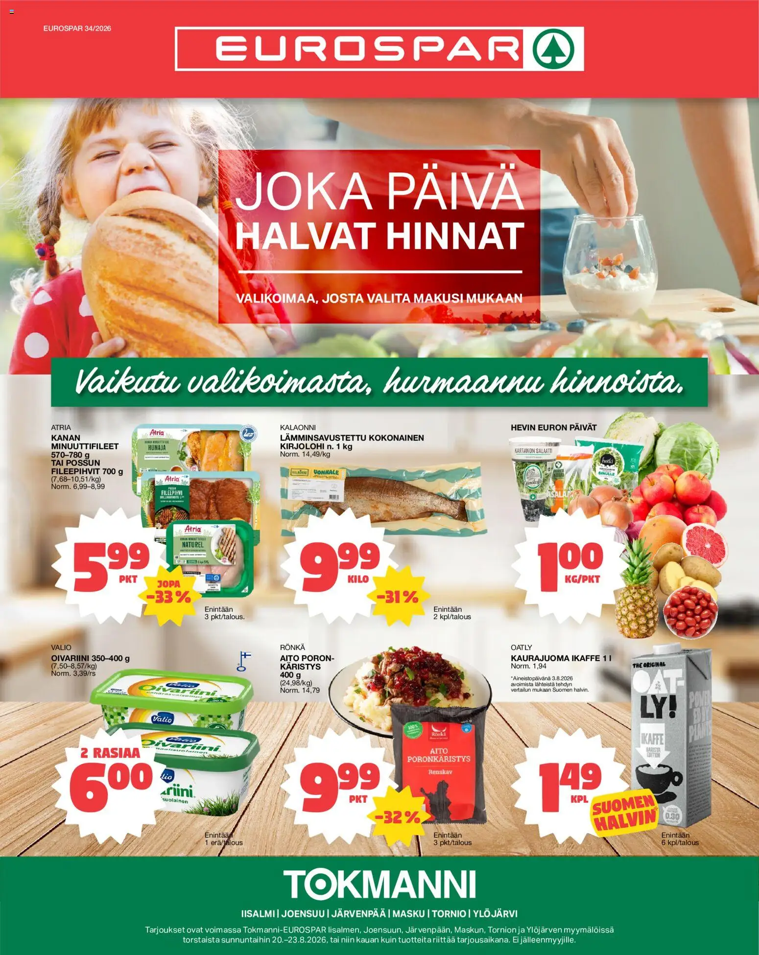 Kaupan Tokmanni Tokmanni tarjoukset esikatselu, voimassa 20/08/2026