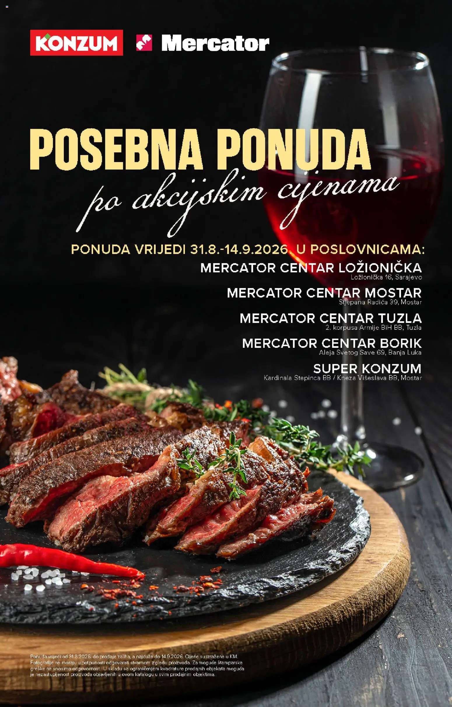 Pregled letka Mercator Posebna ponuda trgovine Mercator vrijedi od 31.08.2026
