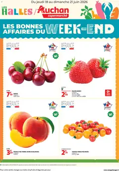 Prévisualisation de Auchan les bons plans du week-end dans votre super du magasin Auchan formulaire valide 18/06/2026