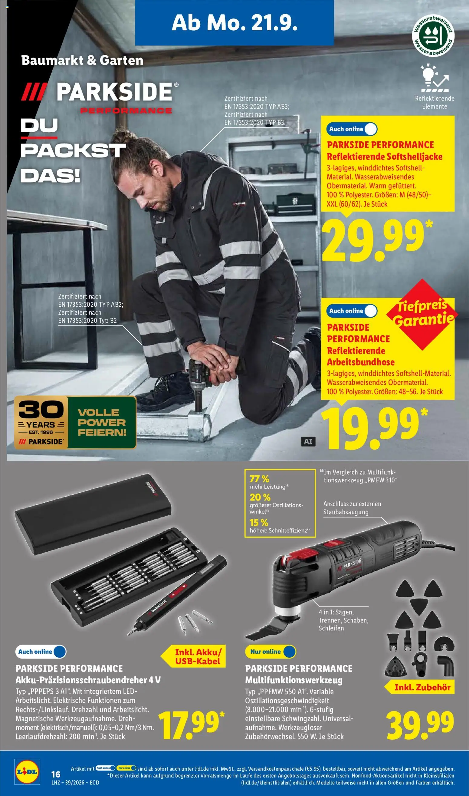 Vorschau von dem Prospekt des Geschäftes Lidl, gültig ab dem 21.09.2026 - Telefon, Batterie, Bad, Scooter, Heizkissen