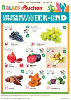Prévisualisation de Auchan les bons plans du week-end dans votre hyper du magasin Auchan formulaire valide 01/10/2026