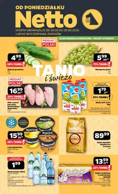 Pogląd gazetki "Netto gazetka od poniedziałku" ze sklepu Netto ważnej od 24.08.2026