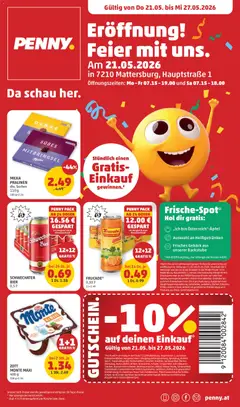 Vorschau der Angebote: Penny Markt Penny Markt Eröffnung in 7210 Mattersburg gültig ab 21.05.2026