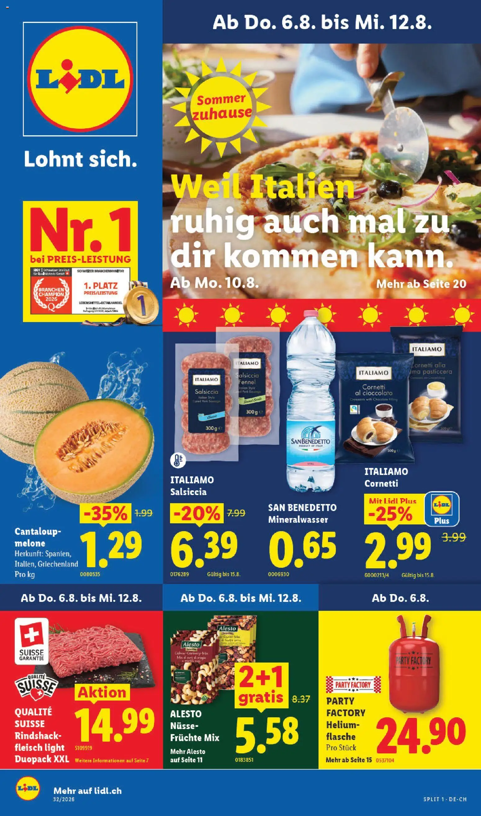 Vorschau des Merkblatts Lidl aktionen vom Shop Lidl gültig von 06.08.2026 bis 12.08.2026