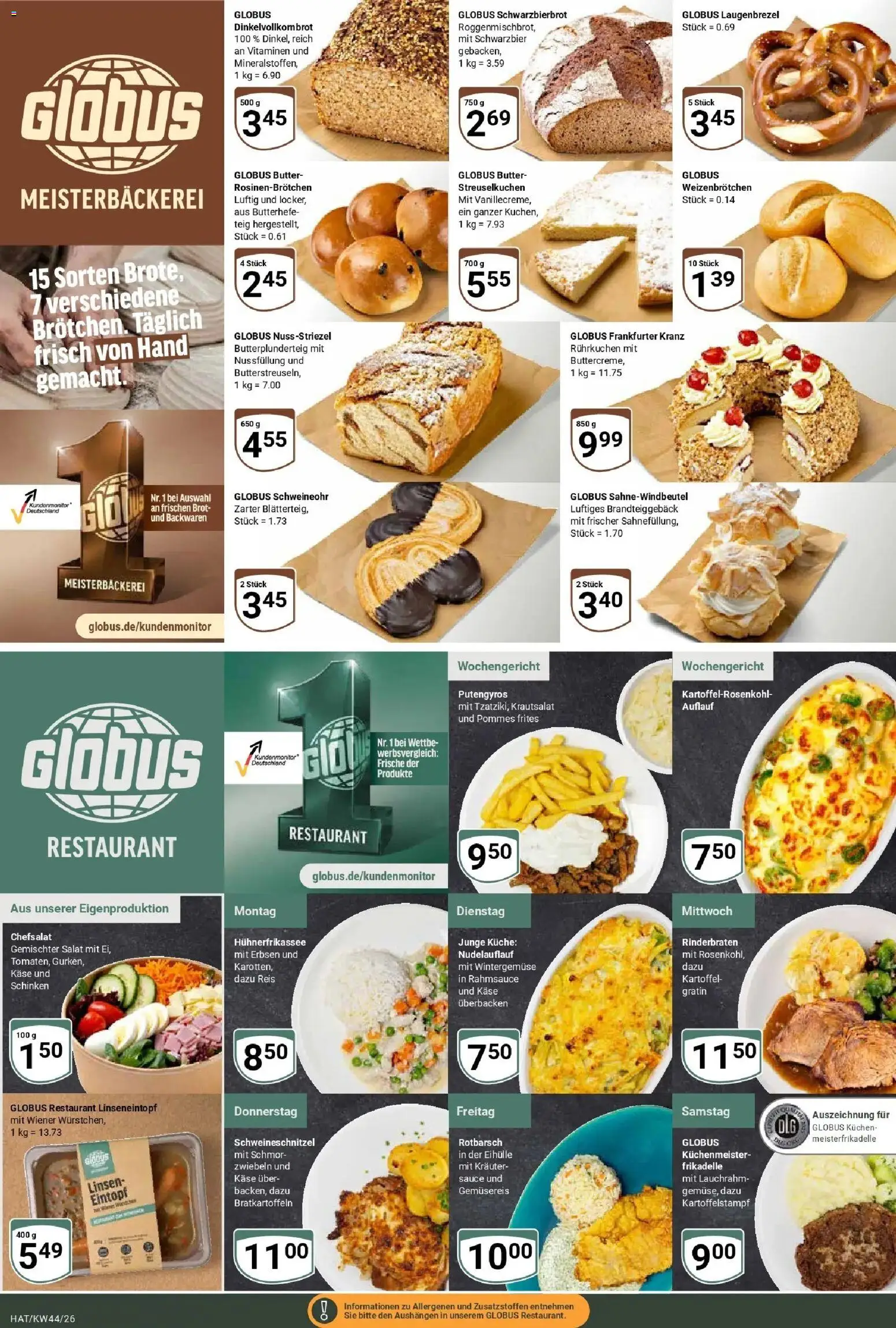 Vorschau von dem Prospekt des Geschäftes Globus, gültig ab dem 26.10.2026