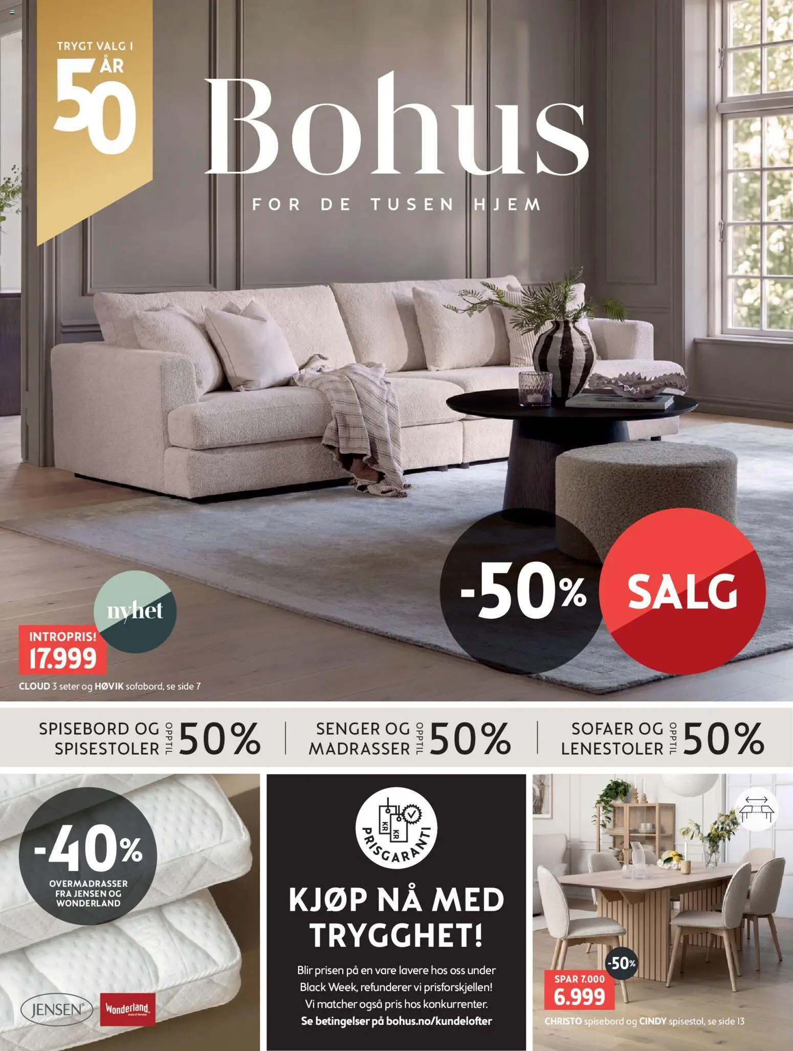 Forhåndsvis Bohus for de tusen hjem fra butikk Bohus gyldig fra 12/10/2026 - Spisebord, Sofaer