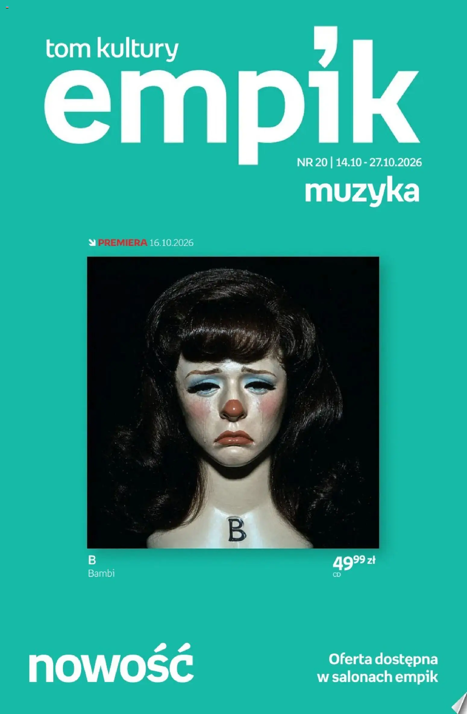 Pogląd gazetki "Empik promocje - Tom kultury Muzyka" ze sklepu Empik ważnej od 14.10.2026