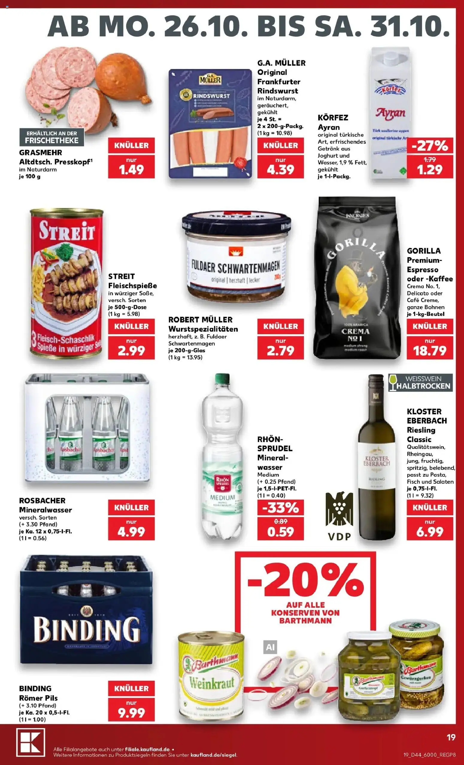 Vorschau von dem Prospekt des Geschäftes Kaufland, gültig ab dem 26.10.2026