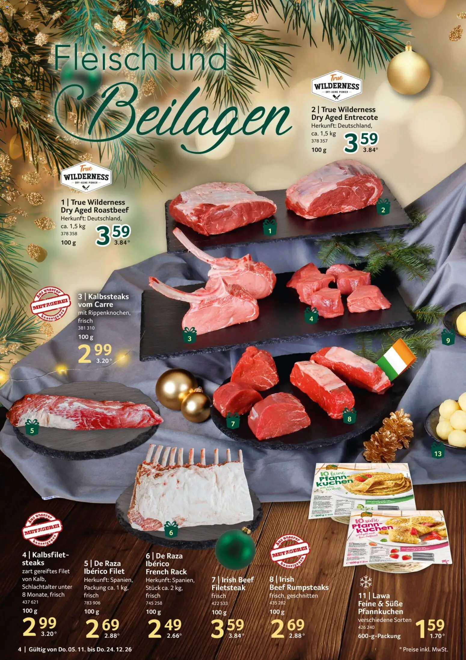 Vorschau von dem Prospekt des Geschäftes Selgros, gültig ab dem 05.11.2026 - Kuchen, Pfannkuchen, Entrecote, Roastbeef, Fleisch, Beilagen