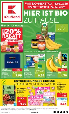 Náhled nabídky: Kaufland Německo Kaufland Německo leták - Bio platný od 18.06.2026