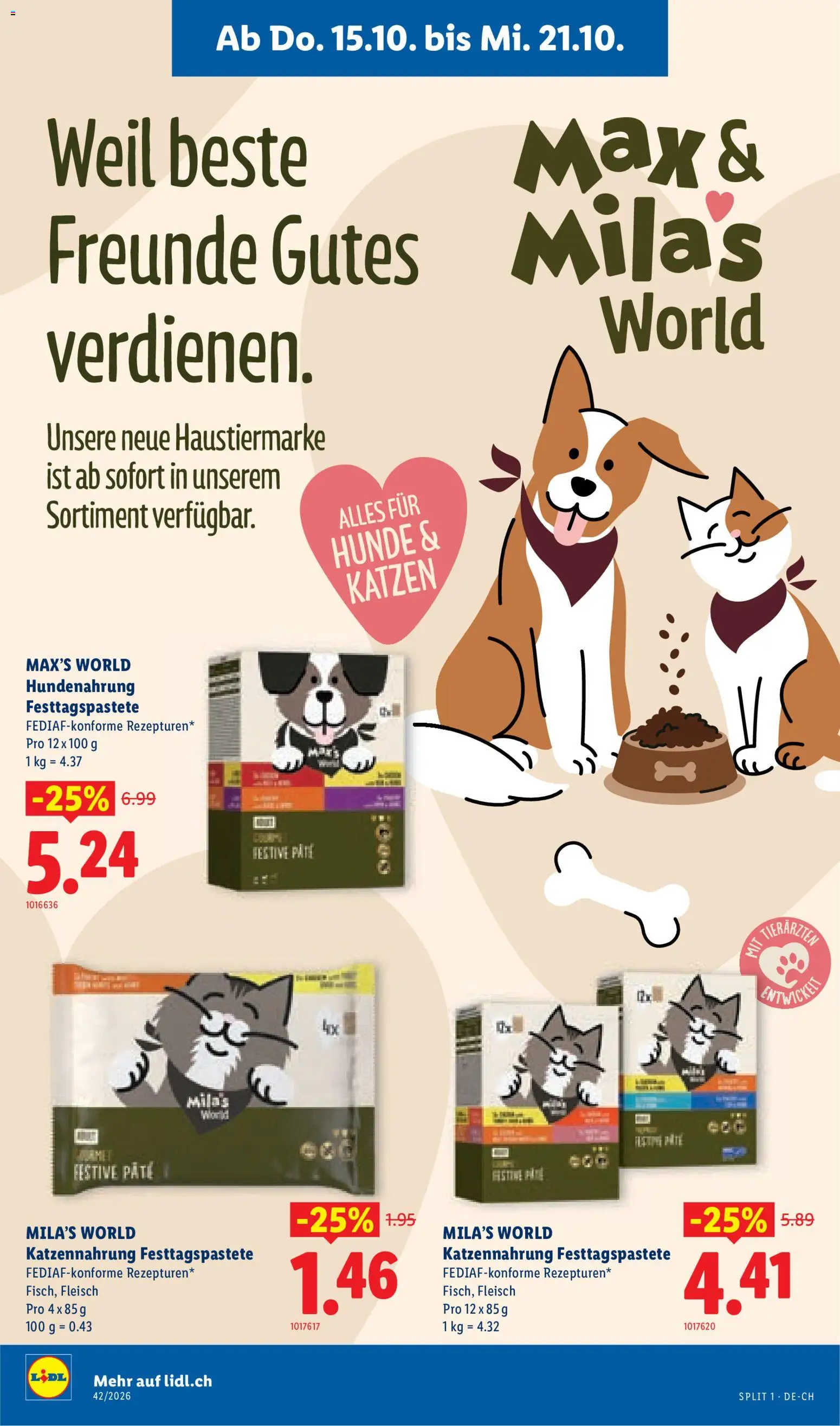 Vorschau des Merkblatts Lidl aktionen Max & Mila's World vom Shop Lidl gültig von 15.10.2026 bis 21.10.2026