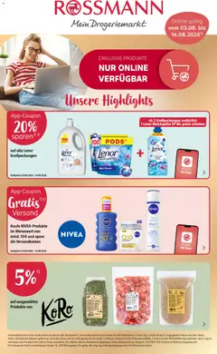 Vorschau von dem Prospekt des Geschäftes Rossmann, gültig ab dem 03.08.2026