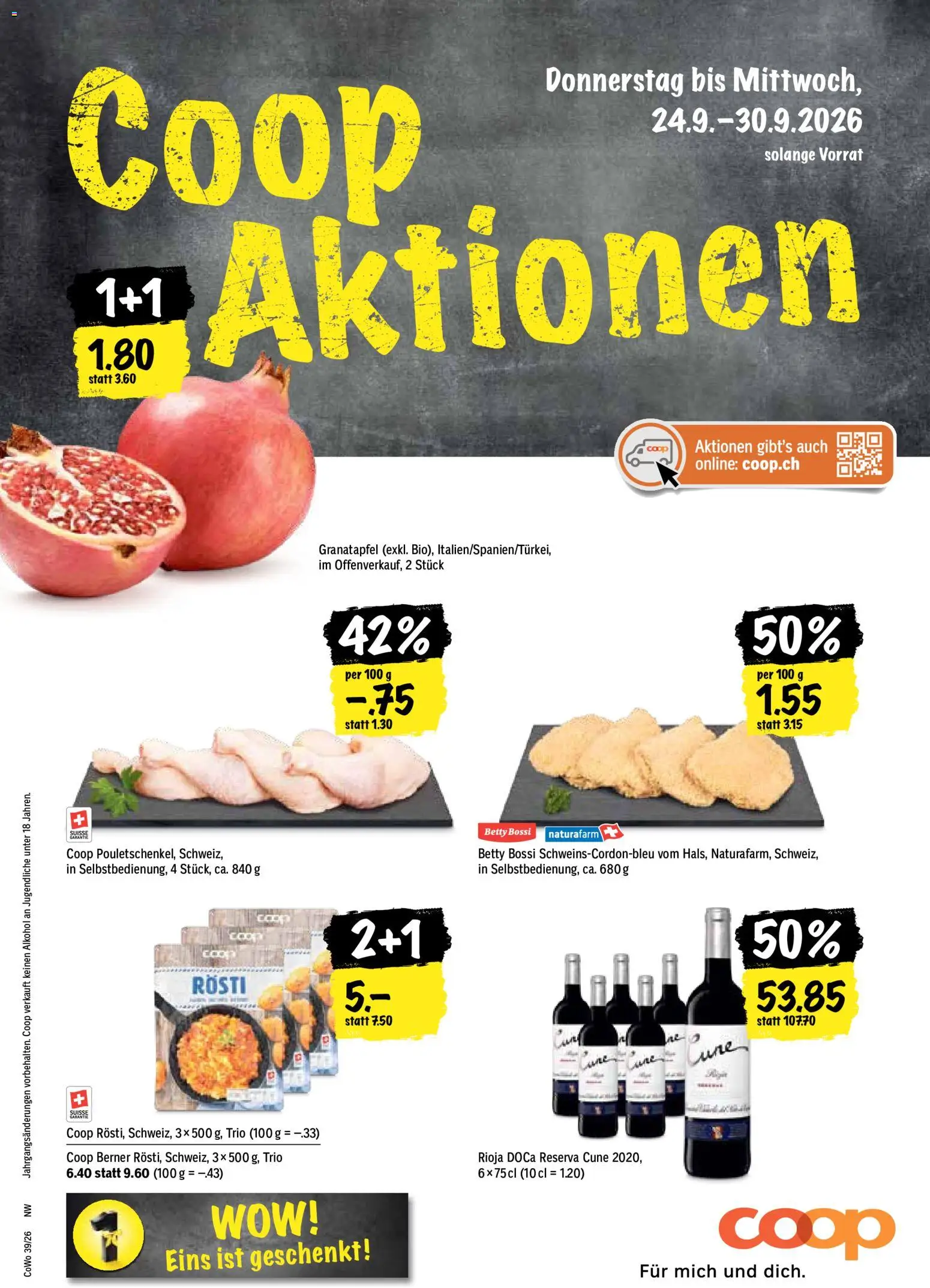 Vorschau des Merkblatts Coop aktionen vom Shop Coop gültig von 24.09.2026 bis 30.09.2026