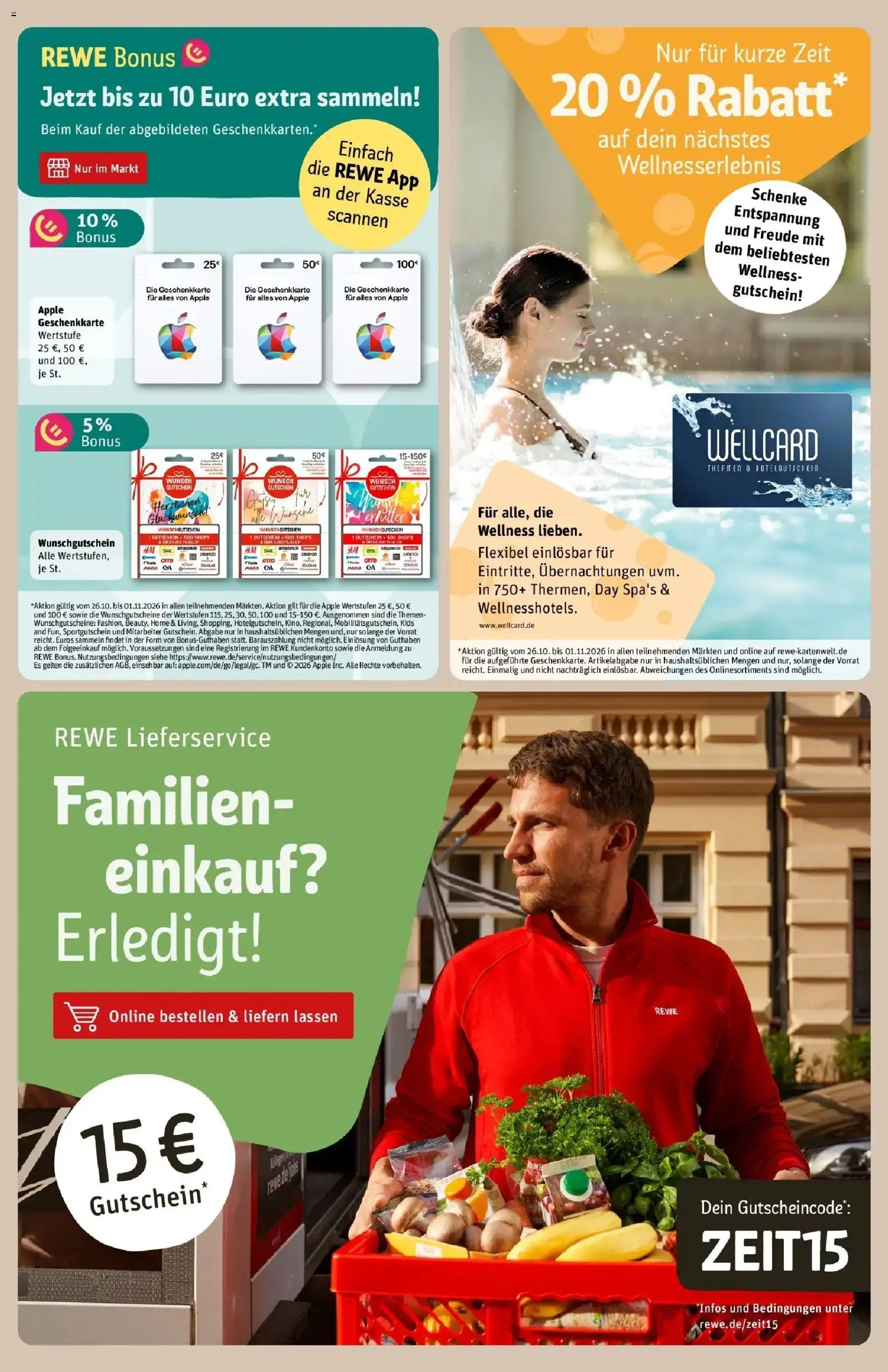 Vorschau von dem Prospekt des Geschäftes Rewe, gültig ab dem 26.10.2026