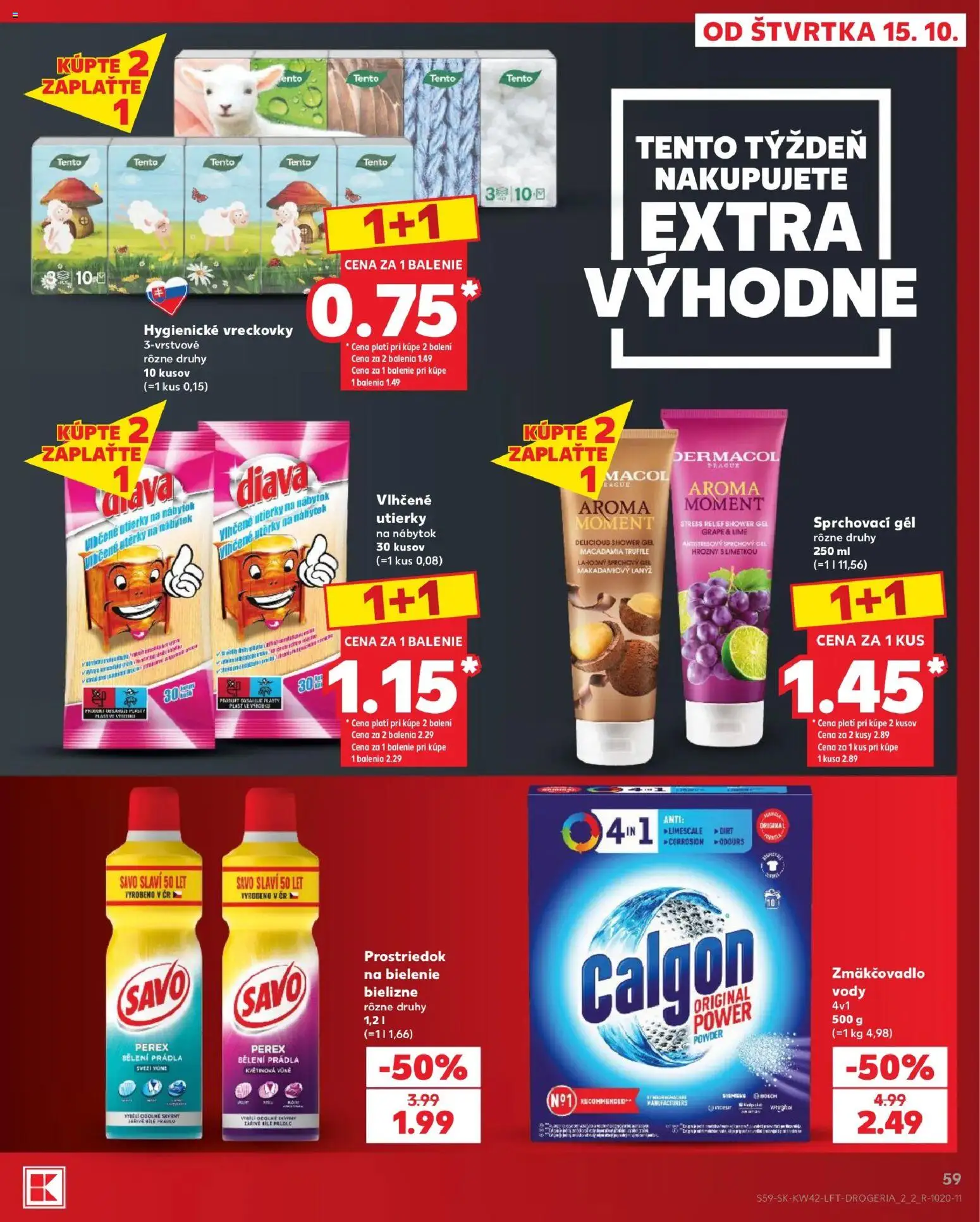 Náhľad Kaufland letáku platného od 15.10.2026 - Nábytok, Savo, Vreckovky, Utierky